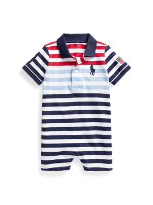 Cotton Mesh Polo Shortall