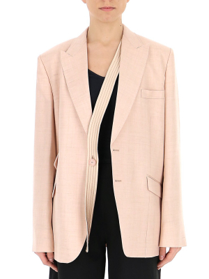 Stella Mccartney Strap Detailed Single Breasted Blazer