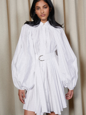 Margot Pleated Poplin Dress