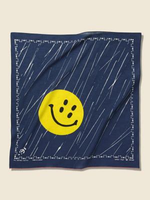 Rain Smile Selvedge Bandana - Navy