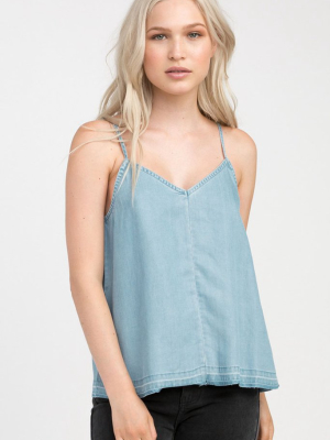 Raided Tank Top - Chambray Blue