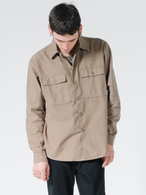 Liste Oversize Long Sleeve Shirt - Desert