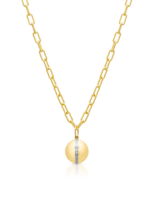 14kt Yellow Gold Diamond Golden Globe Charm