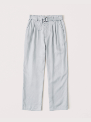 Belted Straight Pants