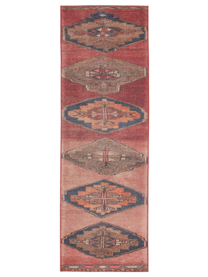 Vibe By Jaipur Living Mirta Medallion Pink/ Blue Runner Rug (2'6"x7'6")