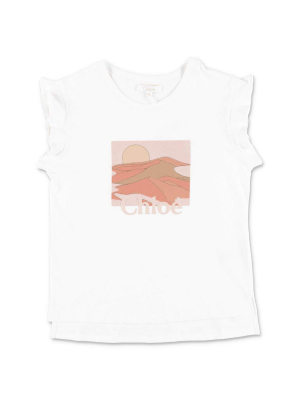 Chloé Kids Graphic Printed Tank Top