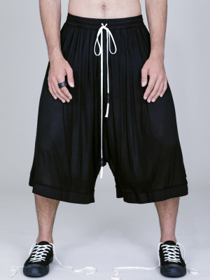 Drop Rise Wide Drawstring Shorts