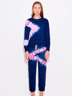 Sundry Navy Candy Tie Dye Sweatpants