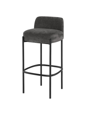 Nuevo Inna Counter Stool - Cement W/ Seat Top