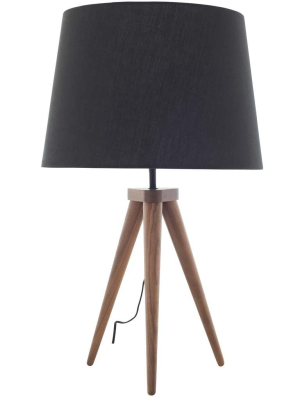 Triad Table Lamp, Walnut