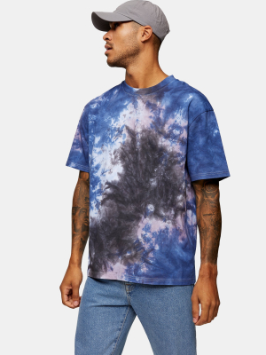 Black And Blue Tie Dye T-shirt