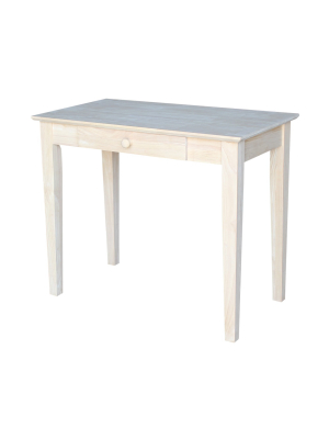 Solid Wood Writing Table Unfinished - International Concepts