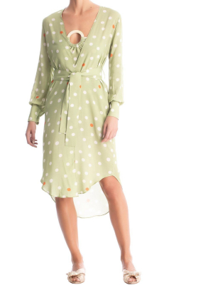 Vintage Pois Midi Robe