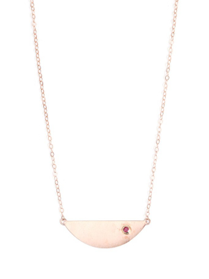 Ruby Semi Circle Necklace