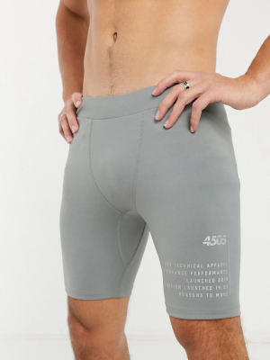 Asos 4505 Running Tights In Short Length With Print