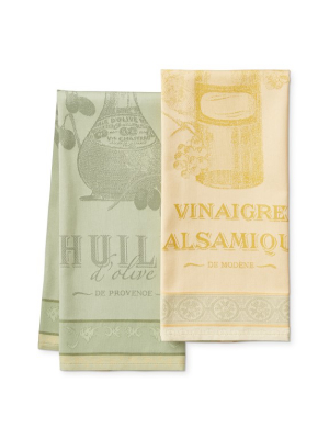 Oil & Vinegar Jacquard Towels, Set Of 2