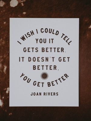 Letterpress: Joan Rivers