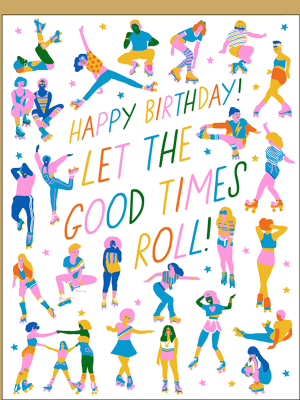 Roller Peeps Birthday Card