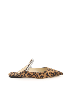 Jimmy Choo Bing Leopard Print Flat Mules