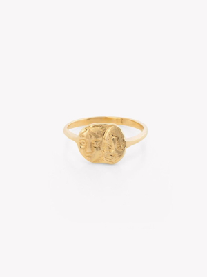 Gemini Ring In 14k Gold