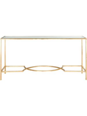 Inga Console Table - Gold/glass - Safavieh.