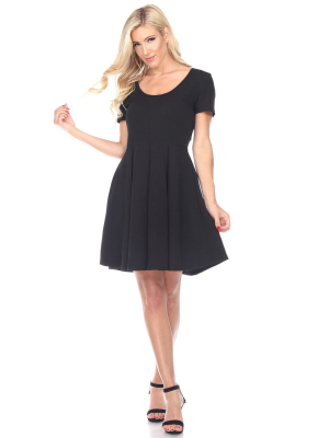 Meghan Short Sleeve Fit & Flare Dress