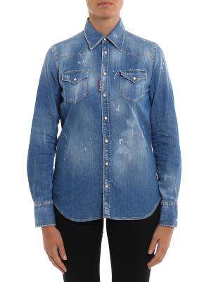 Dsquared2 Chest Pocket Denim Shirt