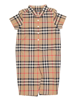 Вurberry Kids Vintage Check Short Sleeve Romper