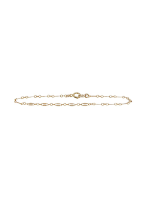 14k Gold Filled Dapped Chain Bracelet