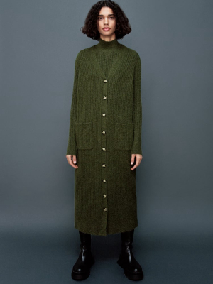 Ribbed Knit Coat