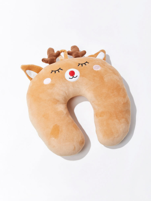 Reindeer Travel Pillow