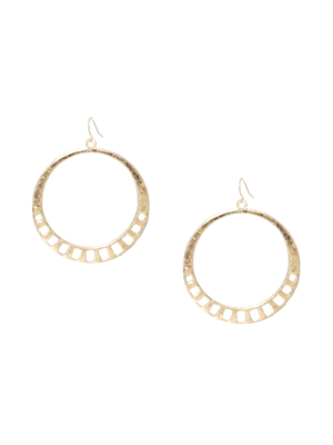 Geo Cutout Circle Earring