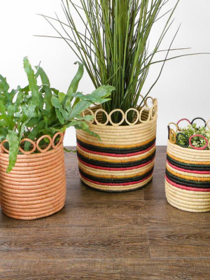 Medium Mod Rainbow Hooped Planter