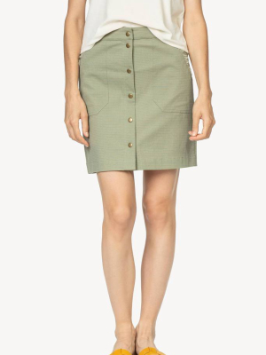 Button Front Skirt