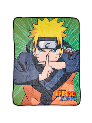 Just Funky Naruto Shippuden Naruto Uzumaki Character Fleece Throw Blanket | 60 X 45 Inches