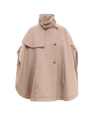 Max Mara High-neck Cape Coat