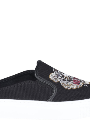 Kenzo Tiger Embroidered Slip-on Mules