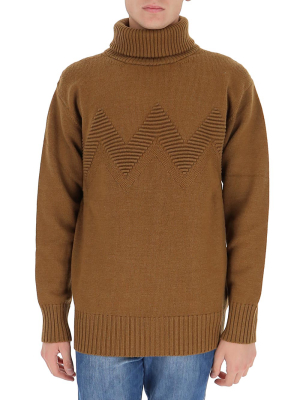 Junya Watanabe Man Zig Zag Turtleneck Jumper