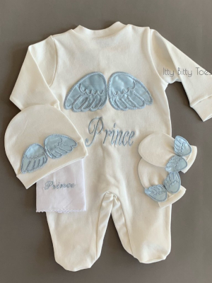 Prince Embroidered Baby Set