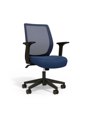 Union & Scale Essentials Mesh Back Fabric Task Chair, Blue (un56965) Un59416