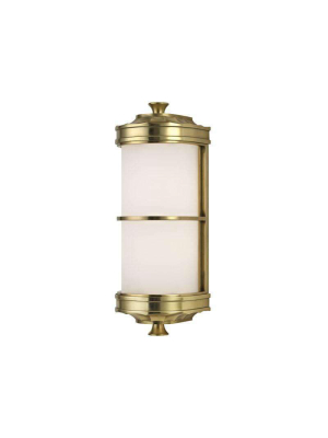 Albany 1 Light Wall Sconce Aged Brass