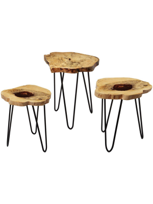 Teak Nesting Table (set Of 3)