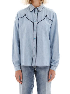 Golden Goose Deluxe Brand Studded Denim Shirt