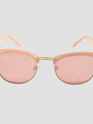 Women's Retro Round Sunglasses - Wild Fable™ Pale Pink