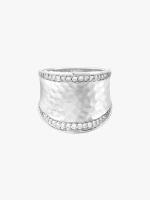 Classic Chain Hammered Ring