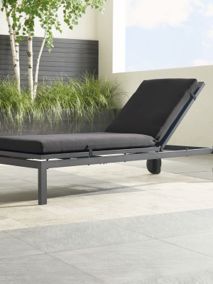 Alfresco Ii Grey Chaise Lounge With Charcoal Sunbrella ® Cushion