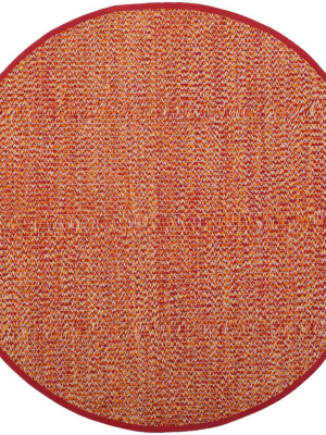 Montauk Orange/multi Round Rug