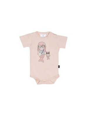 Huxbaby Mermaid Onesie - Rose