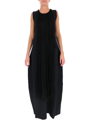 Jil Sander Fringe Detail Maxi Dress