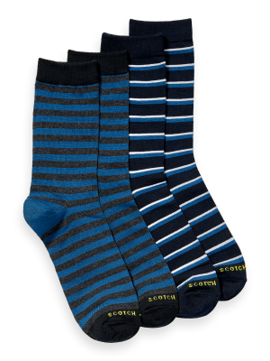 2-pack Cotton-blend Patterned Socks